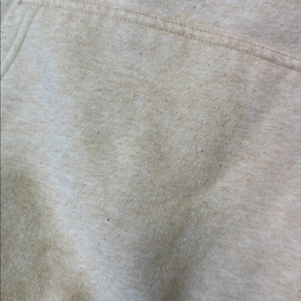 The North Face mens S Small cream fleece cotton blend pullover hoodie EUC